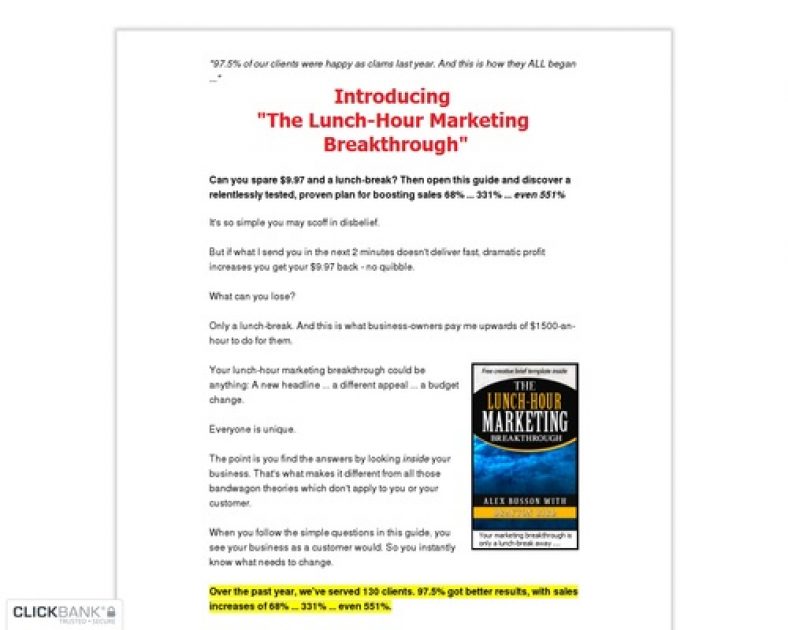 The Lunch-Hour Marketing Breakthrough