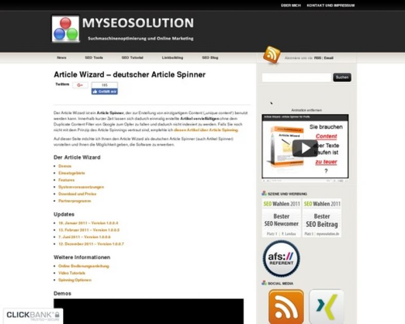 Article Wizard - deutscher Article Spinner | MySEOSolution