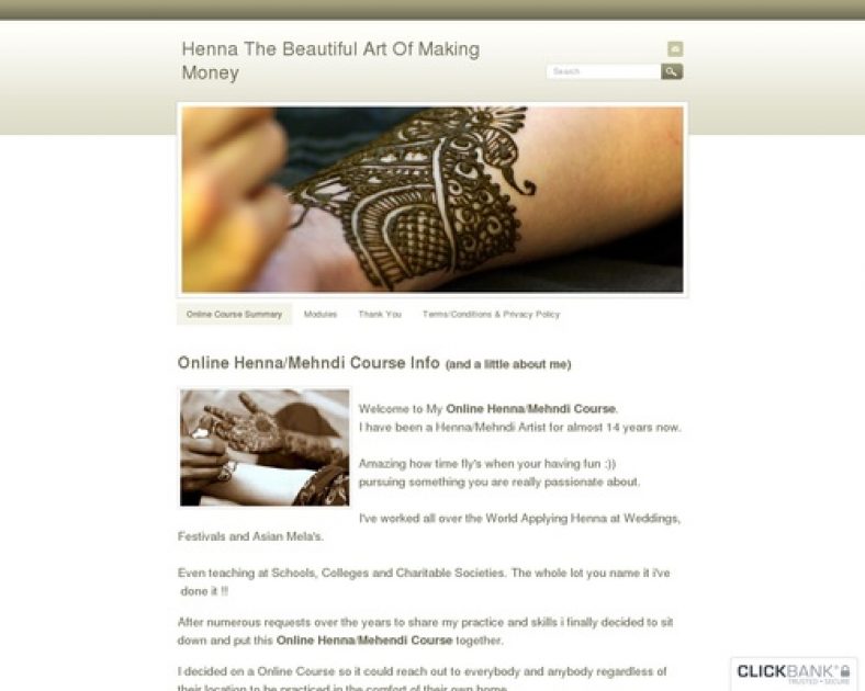 Henna The Beautiful Art Of Making Money - Henna Courses and Mehndi Courses Online.