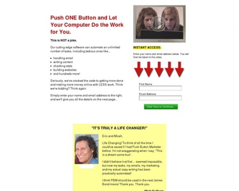 Push Button Marketer | Pushbutton Internet Marketing Software
