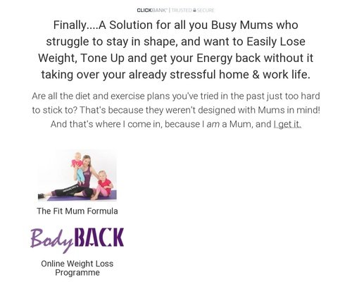 BodyBack Clickbank - THE FIT MUM FORMULA
