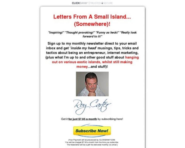 Letters From A Small Island Newsletter