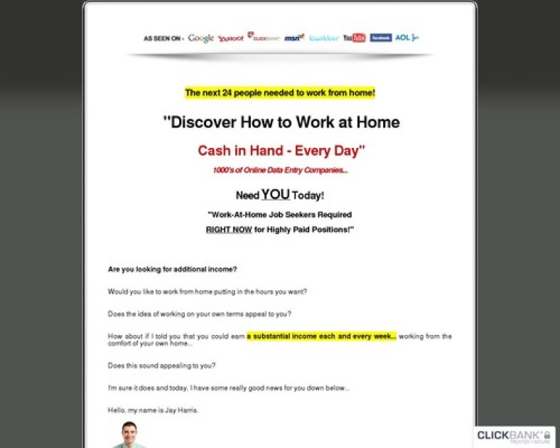 Work at Home Sites - Over 2,500 Companies Listed!