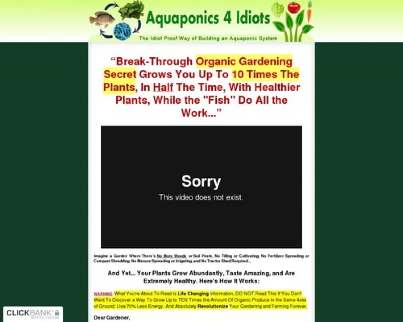 Aquaponics 4 Idiots Review – The Idiot Proof Way of Building an Aquaponic System
