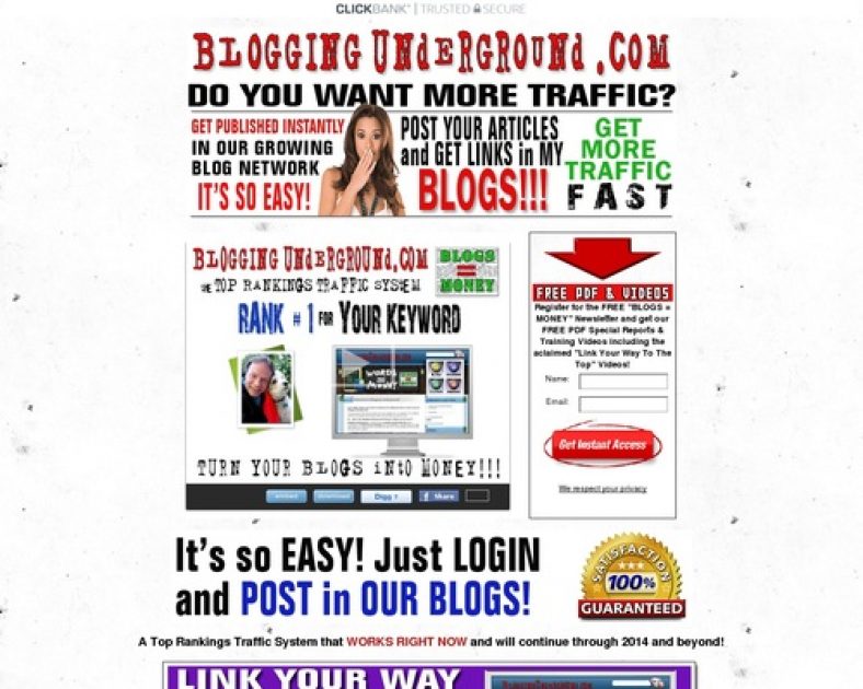 Blogging Underground Targeted Traffic System for Web Publishers