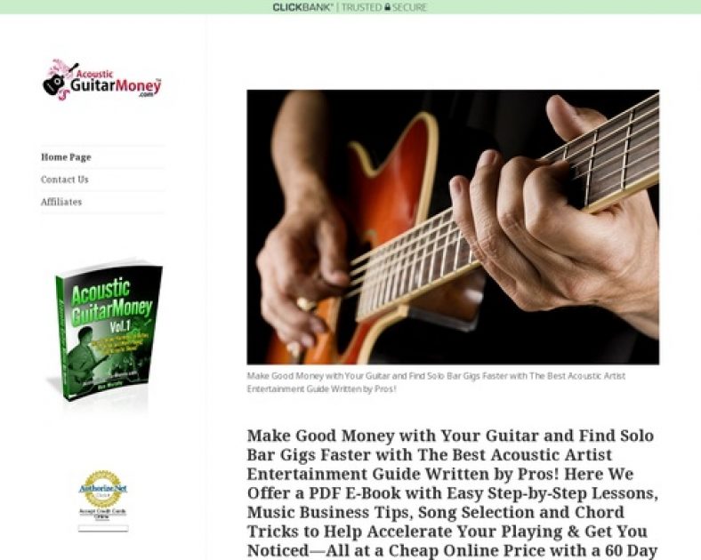 Acoustic Guitar Money: Easy Lessons, Tips & Tricks to Play Bar Gigs & Book Solo Acoustic Music Entertainment Jobs