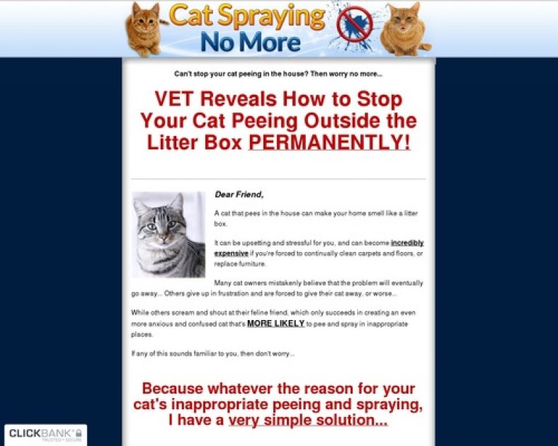 Cat Spraying No More – How to Stop Cats From Urinating Outside the Litterbox!