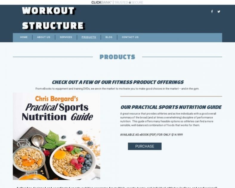 Products | Workout Structure