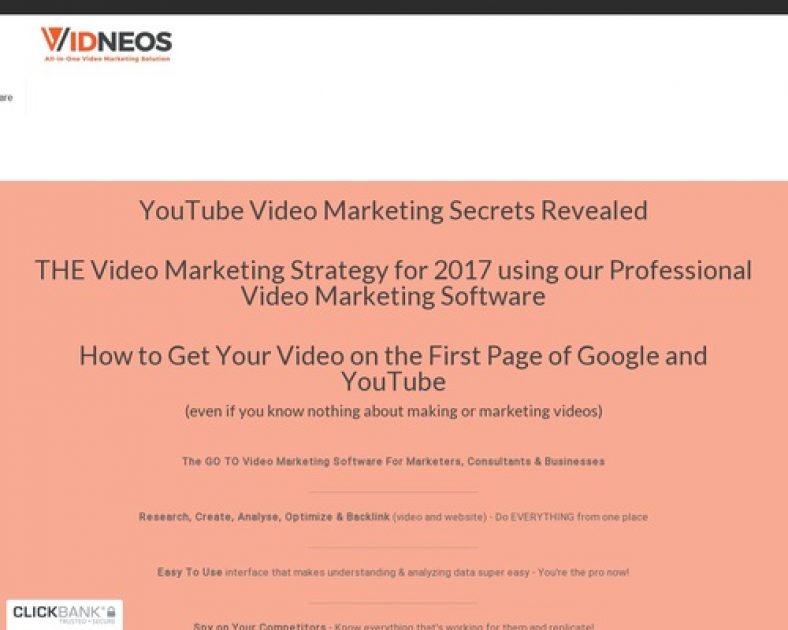 Vidneos Video Marketing Software Suite
