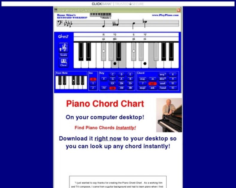 Piano chords — keyboard chords — the amazing "Chord Computer – "Keyboard Chord Finder".
