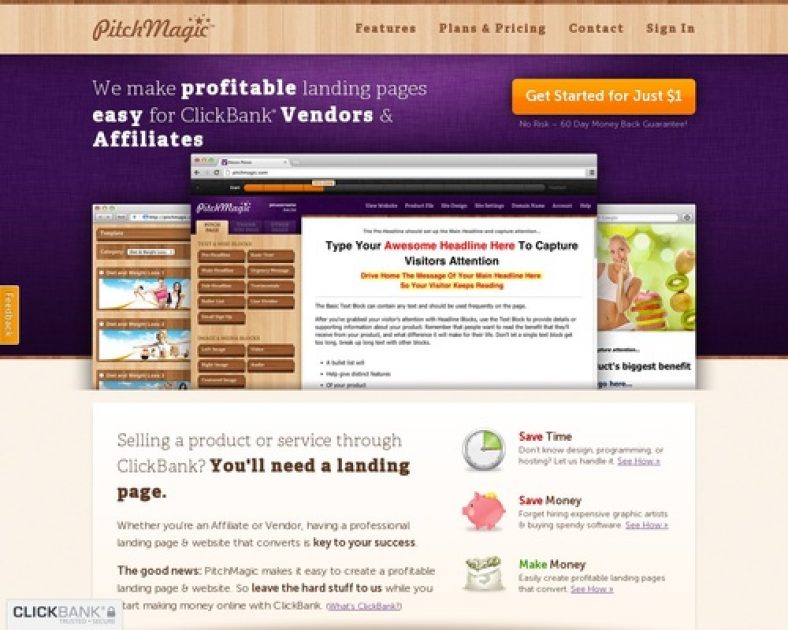 PitchMagic – ClickBank Landing Pages & Websites Made Easy