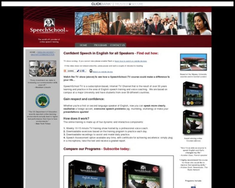 SpeechSchool.TV: Learn English Accent, Learn English, Elocution Lessons, Public Speaking