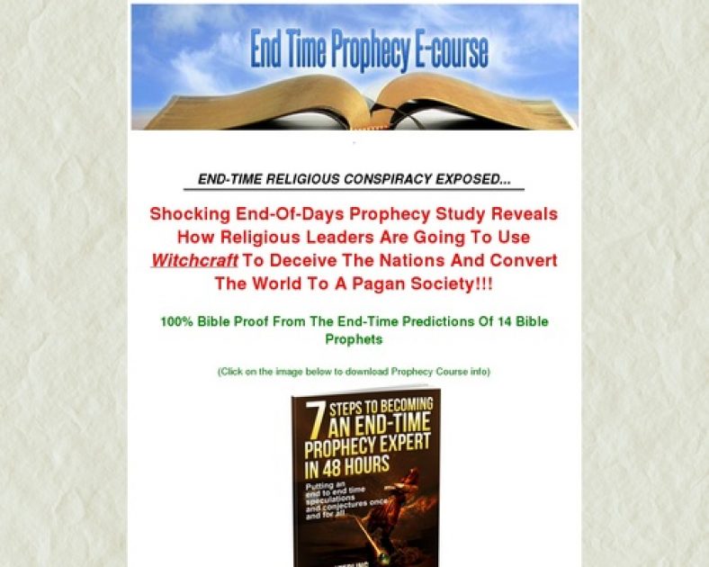 End-Time Prophecy Study Course: Home page