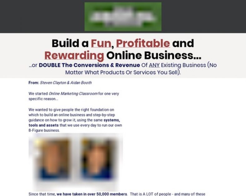 Online Marketing Classroom - Up To $748/sale!