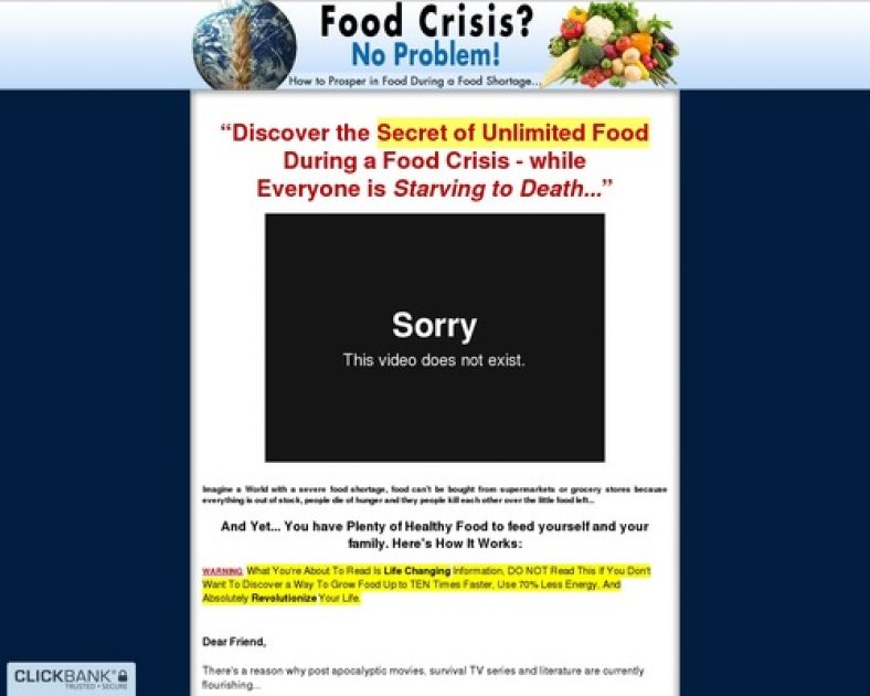 Food Crisis No Problem - How to Prosper in Food During a Food Shortage