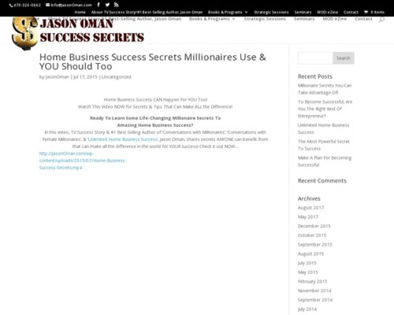 Home Business Success Secrets Millionaires Use & YOU Should Too | Jason Oman Success Secrets