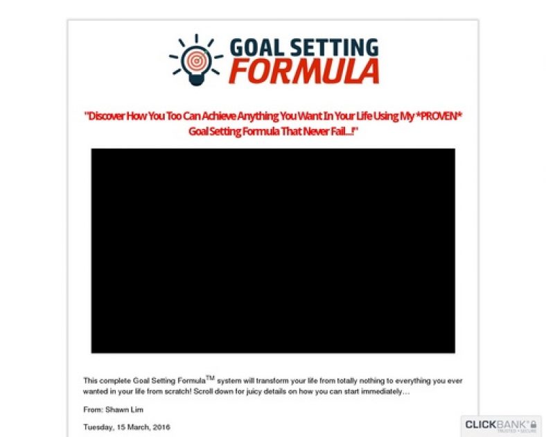 Goal Setting Formula