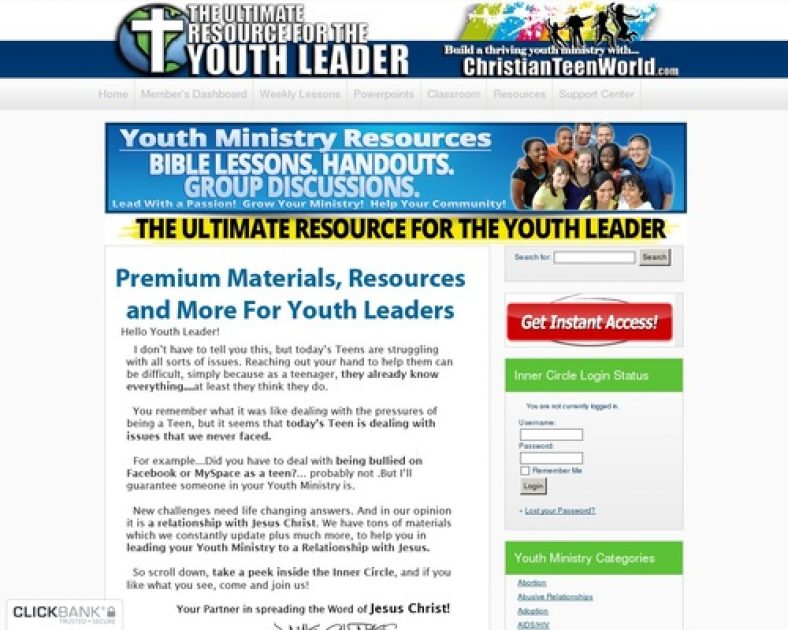 Youth Ministry Group Lessons – ChristianTeenWorld.com