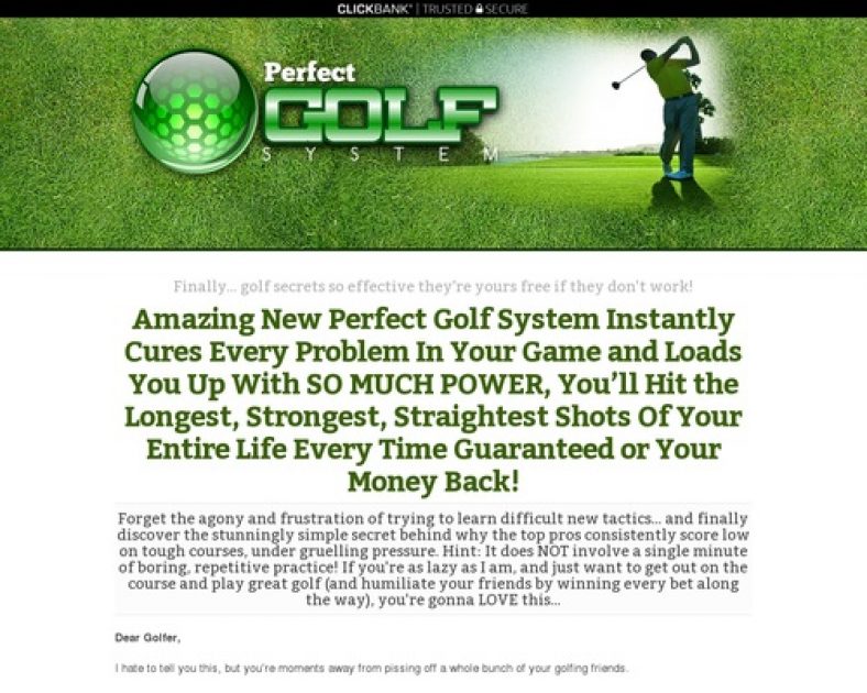 Perfect Golf System - Complete Monthly Golf Membership System - Get The Perfect Swing + More!