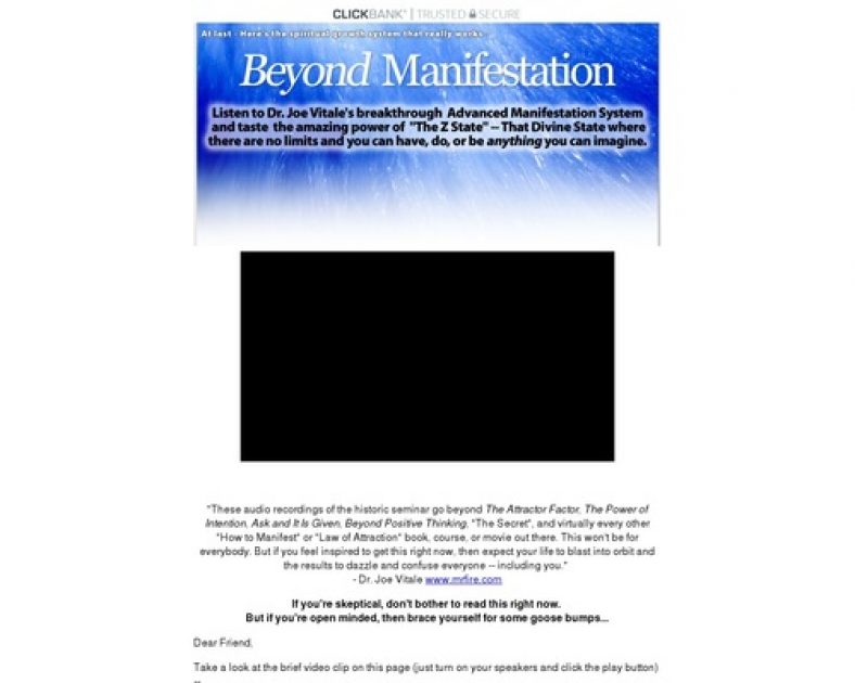 Beyond Manifestation – Dr. Joe Vitale