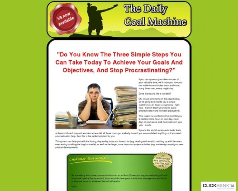 The Daily Goal Machine - Increase Productivity & Get Things Done