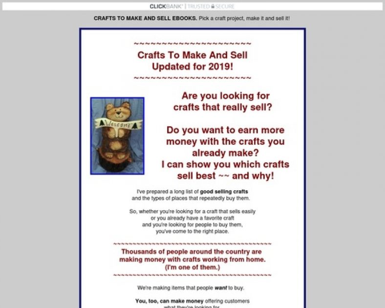 CRAFTS TO MAKE AND SELL EBOOKS. Pick a craft project, make it & sell it!