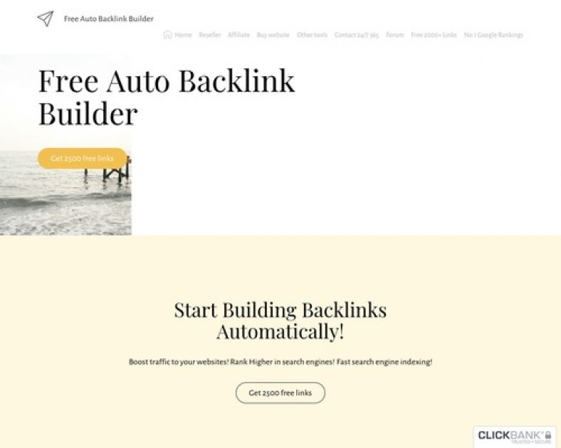 Free auto backlink builder generator