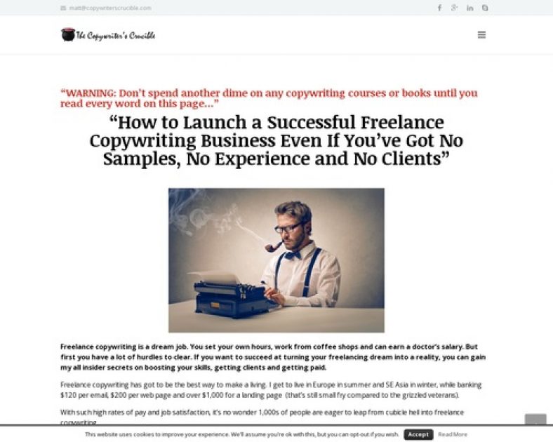 The Copywriter's CrucibleHow to Become a Freelance Copywriter without Experience