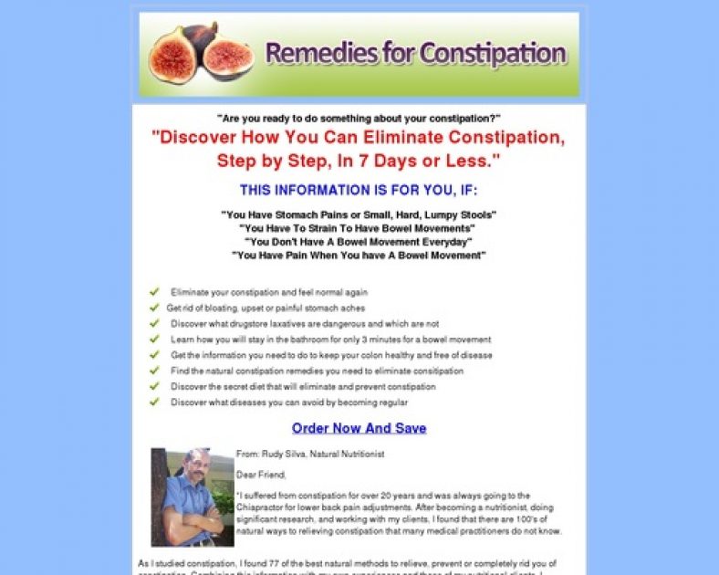 Stop Constipation with Natural Remedies