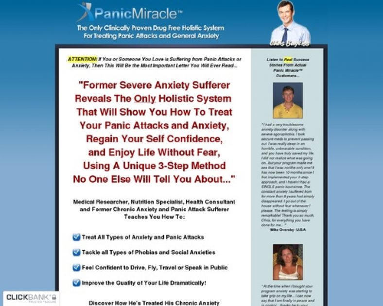Panic Miracle Review – Stop Panic Attacks and Anxiety Holistically