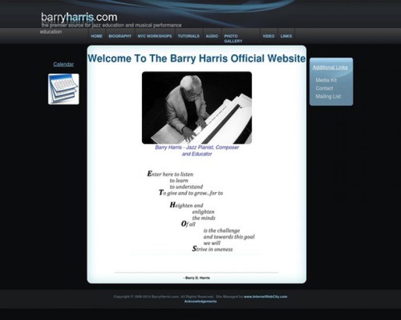 The Official Barry Harris Website for Jazz Education and Information