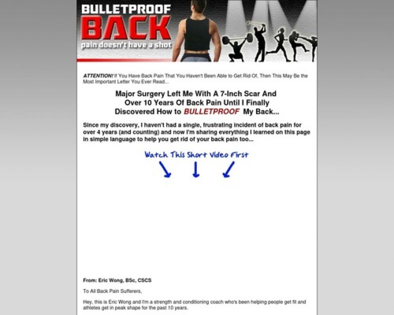 Eliminate Your Back Pain for Good with the Bulletproof Back System