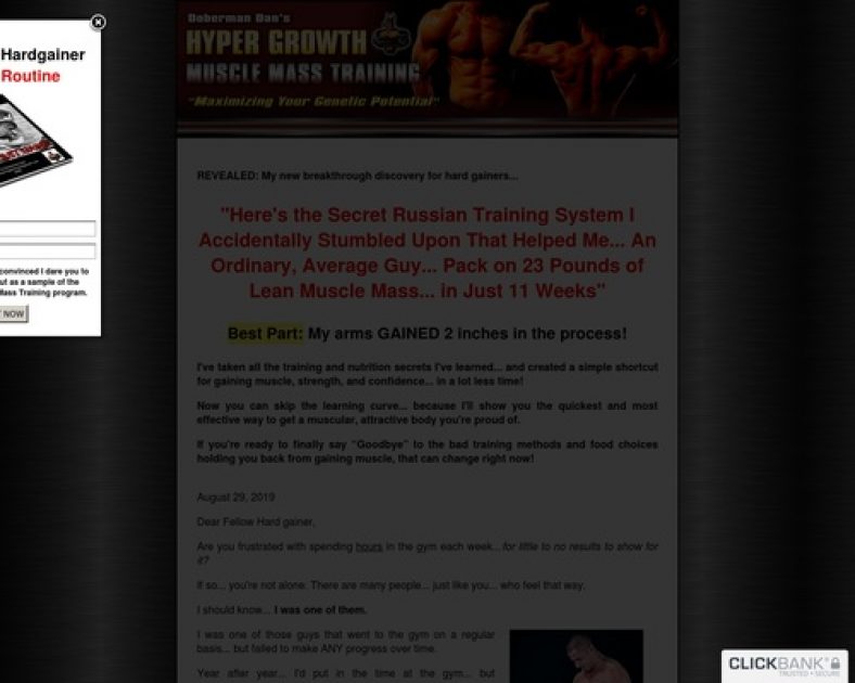 Hyper Growth Muscle Mass Training - Muscle Growth Building