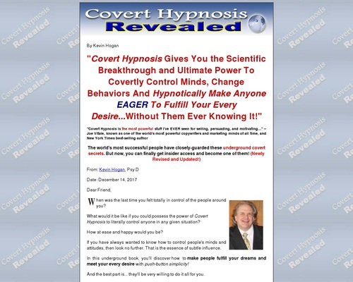 Covert Hypnosis to Change Minds & Control Behavior
