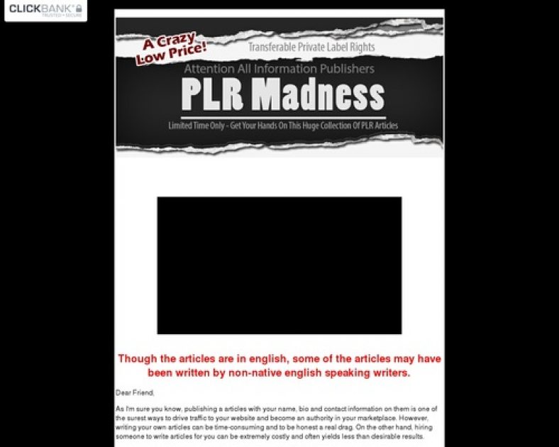 300000 PLR Articles - Limited Time Special Offer