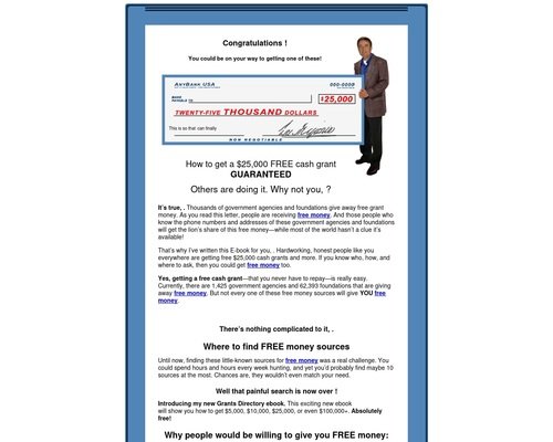 Cash Grant Free Loans Never Repay Grants Money Keep it