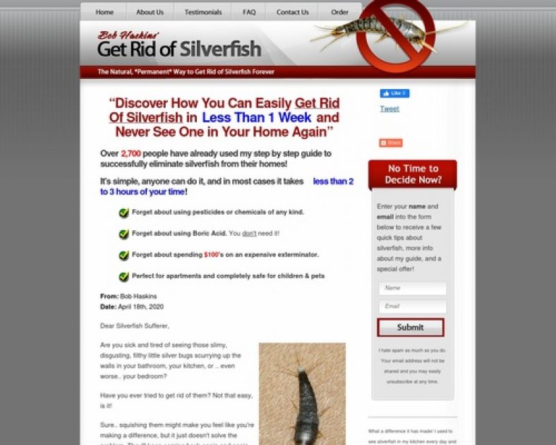 Get Rid of Silverfish - A Step by Step Guide by Bob Haskins
